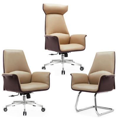 Sedia moderna con braccioli inclusi Sedia da scrivania in pelle Sedia ergonomica per ufficio domestico