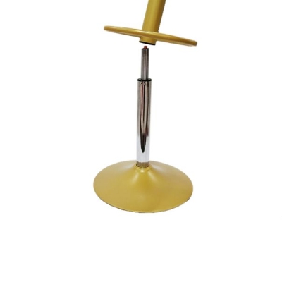 Glam anhebbarer, drehbarer Thekenhocker, Caf&eacute;-Barhocker aus Stahl mit Samtkissen und Pedal