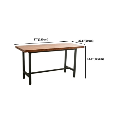 Industrielles 1/2/9-teiliges Bartisch-Set, rechteckiger Tresentisch aus Kiefernholz mit hohen Hockern