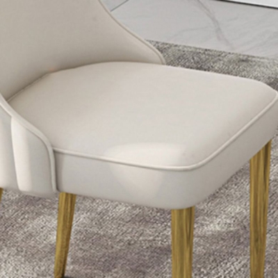 Beistellstuhl im Glam-Stil, Esszimmerstuhl aus PU-Leder f&uuml;r das Wohnzimmer