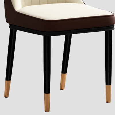 Glamour&ouml;ser Esszimmerstuhl aus Kunstleder, Parsons-Stuhl mit 4 Beinen in mattem Finish f&uuml;r Zuhause