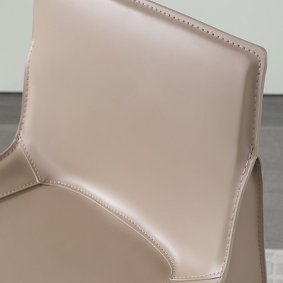 Moderner Barhocker mit R&uuml;ckenlehne und Thekenhocker aus Leder f&uuml;r Bristol mit Metallbeinen