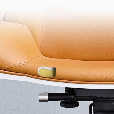 Ergonomischer Schreibtischstuhl aus Kunstleder, Drehstuhl ohne Armlehnen f&uuml;r Zuhause und B&uuml;ro