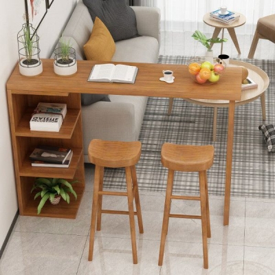 Glam 1/2/3-teiliges Bartisch-Set, rechteckiger Bartisch aus Holz mit Barhocker