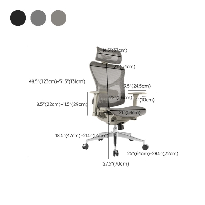 Schreibtischstuhl mit abnehmbaren Armlehnen, ergonomischer moderner B&uuml;rostuhl mit Rollen