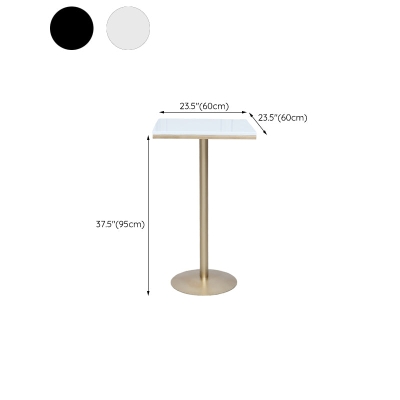 Runder Bartisch mit Gold- und Metallbasis, Bartisch f&uuml;r K&uuml;che, Wohnzimmer, Kaffeezimmer