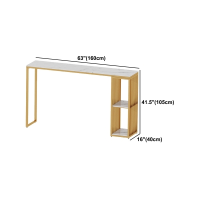 Glam 1/3-teiliges Bartisch-Set, rechteckiger Marmor-Thekentisch f&uuml;r die K&uuml;che