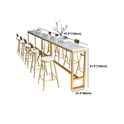 Rechteckiger Bartisch im zeitgen&ouml;ssischen Stil, Massivholz-Bistro-Barschreibtisch mit Fu&szlig;st&uuml;tze