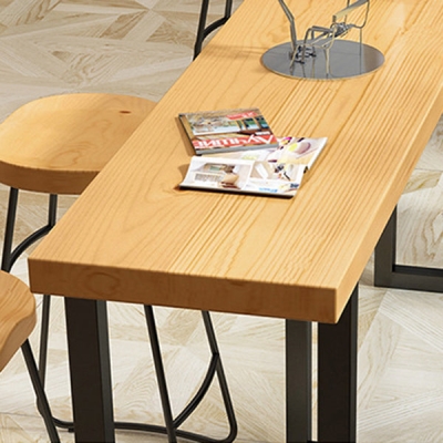 Modernes 1/7-teiliges Bartisch-Set, rechteckiger Tresentisch aus Kiefernholz mit hohen Hockern