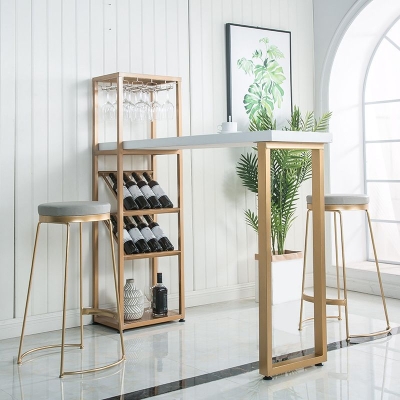 Bar-H&ouml;hen-Pub-Tisch Glamour-rechteckiger Massivholz-Bartisch mit Stauraum