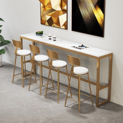 Glam 1/5/7-teiliges Bartisch-Set, rechteckiger Steintisch f&uuml;r Milchteeladen