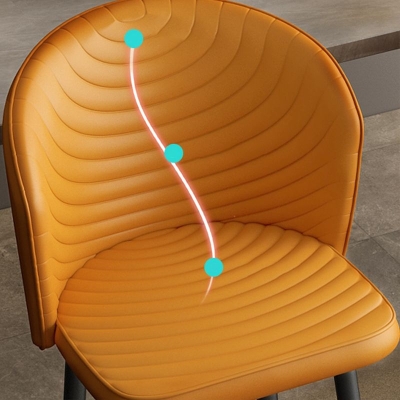 Drehbarer Barhocker im modernen Stil, Thekenhocker aus PU-Leder mit Metallbeinen