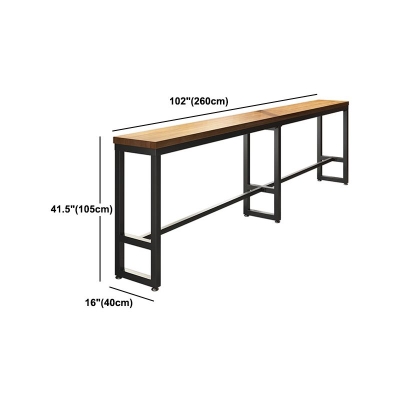 Set tavolo da bar industriale in legno massello da 1/2/7 pezzi Set bancone rettangolare