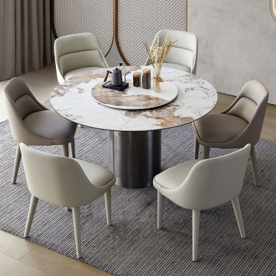 Gepolsterter Parsons Chair f&uuml;r das Esszimmer, Esszimmerstuhl aus Kunstleder