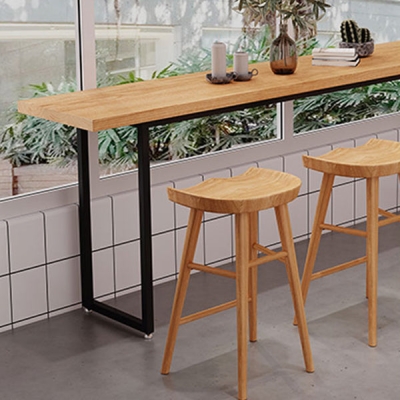 Pub-Tisch aus massivem Holz, Barh&ouml;he, industrieller, rechteckiger Bartisch f&uuml;r Pausenr&auml;ume