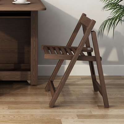 Moderner Esszimmerstuhl aus Holz ohne Armlehnen, klappbarer Beistellstuhl f&uuml;r den Heimgebrauch
