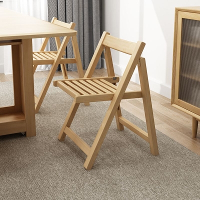 Moderner Esszimmerstuhl aus Holz ohne Armlehnen, klappbarer Beistellstuhl f&uuml;r den Heimgebrauch
