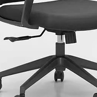 Poltroncina contemporanea con braccioli fissi Sedia da ufficio girevole in rete con schienale medio