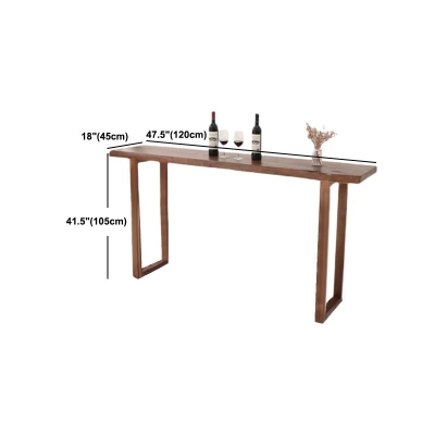Rechteckiger Bartisch im modernen Stil, Kiefernholz, Massivholz, braun, Bar-Esstisch
