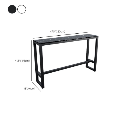 Moderner Bar-Esstisch aus Stein, rechteckiger Bartisch f&uuml;r das Wohnzimmer