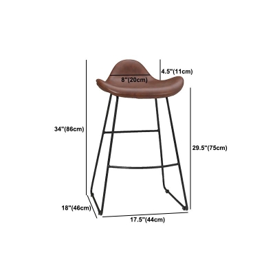 Esszimmerhocker aus Leder mit Fu&szlig;st&uuml;tze f&uuml;r den Innenbereich, Eimer, moderner Thekenhocker mit Metallsockel