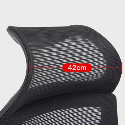 Ergonomischer Schreibtischstuhl aus Netzstoff mit hoher R&uuml;ckenlehne und Neigungsmechanismus
