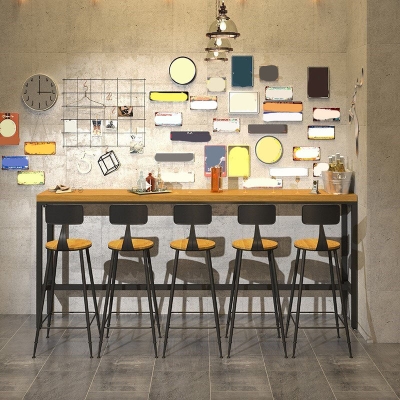 1/6/11-teiliges Stehtisch-Set im industriellen Stil, rechteckiger Tresentisch aus Kiefernholz f&uuml;r Caf&eacute;