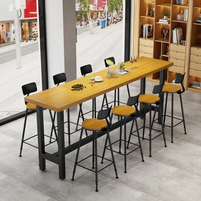 Set tavolo da bar stile moderno 1/9 pezzi Tavolo da banco rettangolare in legno di pino per bar