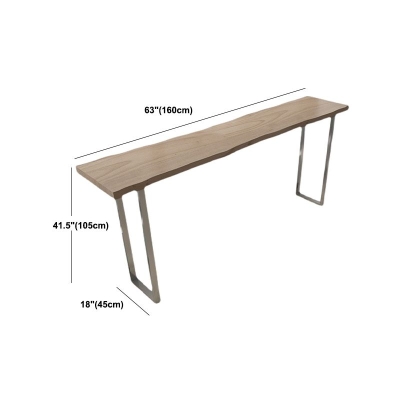 Luxuri&ouml;ses rechteckiges Bartisch-Set aus massivem Holz, 1/5-teilig, Thekentisch mit r&uuml;ckenfreien Hockern