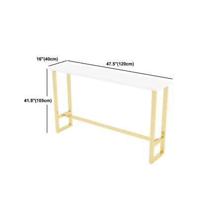 Glam 1/4-teiliges Bartisch-Set, rechteckiger Stein-Thekentisch mit hohen Hockern