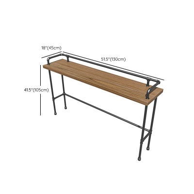 Industrieller Kneipen-/Bartisch aus Metall mit Weinthekentisch aus Holz
