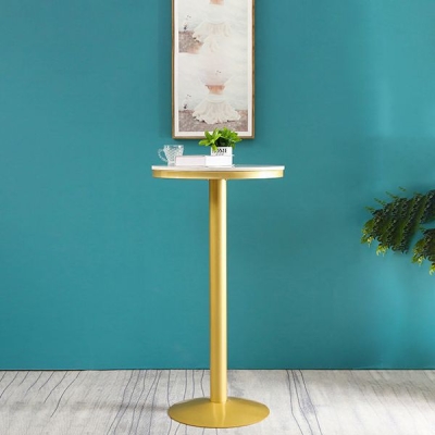 Runder Bartisch im Glam-Stil, 1/2/3-teiliger Thekentisch aus Kunstmarmor