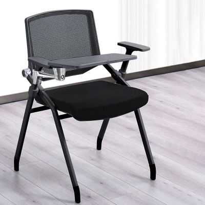 Moderner Konferenzstuhl mit mittlerer R&uuml;ckenlehne, ergonomischer B&uuml;rostuhl mit Metallgestell