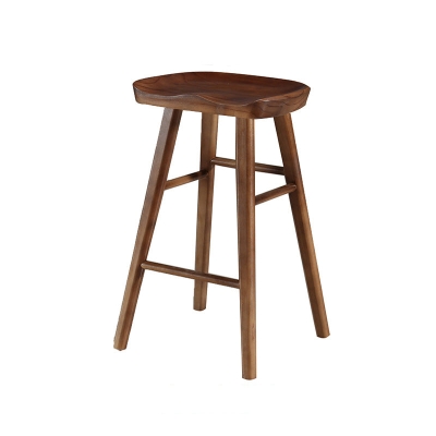 Zeitgen&ouml;ssischer Barhocker aus massivem Holz, r&uuml;ckenfreier Barhocker f&uuml;r den Heimgebrauch