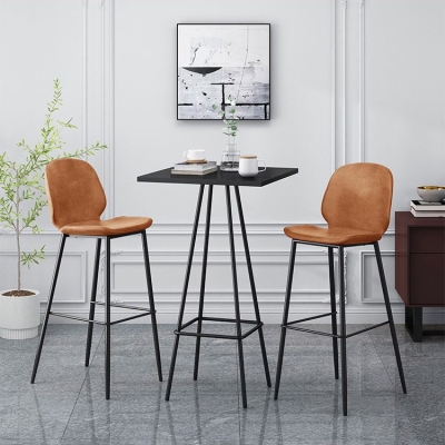 Moderner Bartisch, quadratischer Esstisch aus Metall &ndash; 23,6" B x 23,6" L x 41,3" H