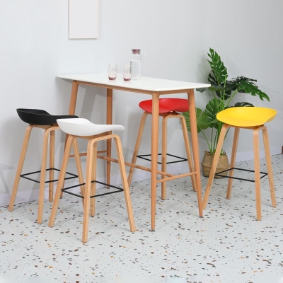 Hocker im zeitgen&ouml;ssischen Stil, 4 Beine, Holz-Thekenhocker f&uuml;r den Heimgebrauch