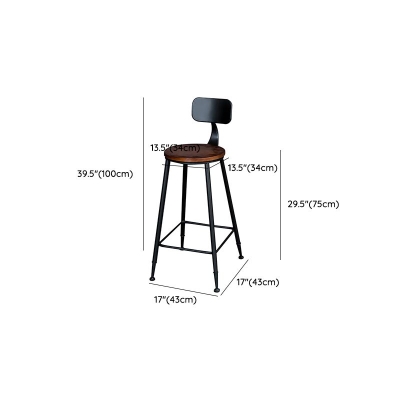 Zeitgen&ouml;ssische Esszimmerhocker, Barhocker mit niedriger R&uuml;ckenlehne und Fu&szlig;st&uuml;tze