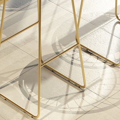 Glam Backrest Barhocker Barhocker mit R&uuml;ckenlehne und goldfarbenen Metallbeinen