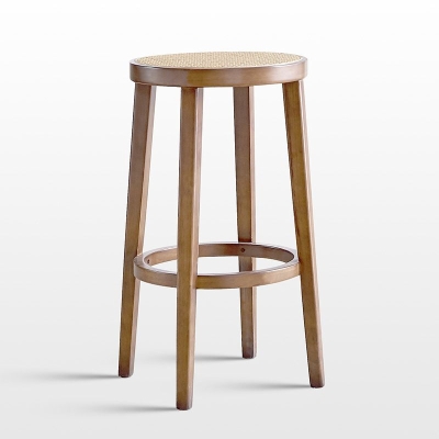 Bar- und Thekenhocker aus massivem Holz mit Thekenh&ouml;he