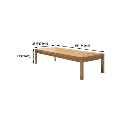 Bureau d'&eacute;criture contemporain en bois massif naturel de 30 po H