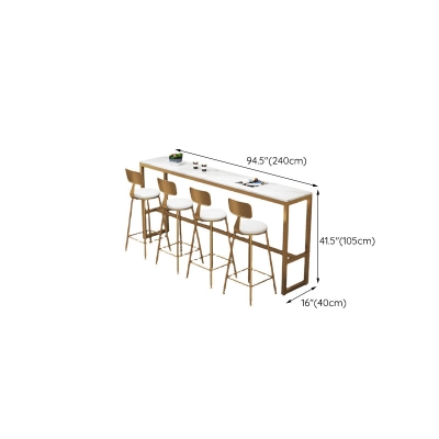 Glam Pub Table Rechteckiger Stehtisch aus Kunstmarmor f&uuml;r den Innen- und Pausenraum