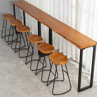 Set tavolo da bar moderno da 1/3/4 pezzi Tavolo da bancone rettangolare in legno di pino per soggiorno