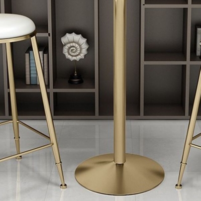 Glam 1/3/5-teiliges Bartisch-Set, runder Stein-Thekentisch mit hohen Hockern