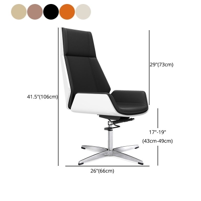 Zeitgen&ouml;ssischer B&uuml;rostuhl mit silbernem Metallrahmen, ergonomischer Computerstuhl