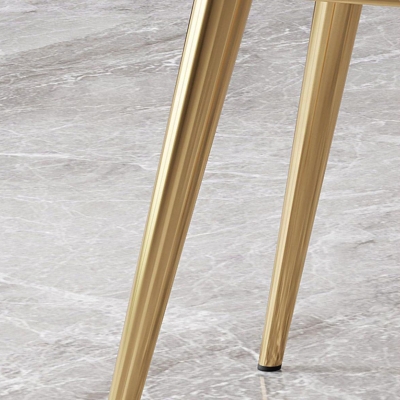 K&uuml;chen-Esszimmerst&uuml;hle, Kunstleder-Beistellst&uuml;hle mit goldfarbenen Metallbeinen