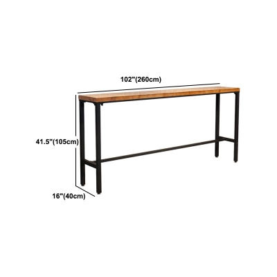 Set tavolo da bar moderno rettangolare da 1/4/7 pezzi Tavolo da bancone in legno con sgabelli alti