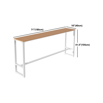 Industrielles Bartisch-Set aus Kunstholz, 1/5-teilig, Thekentisch mit wei&szlig;en Hockern
