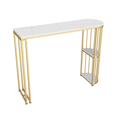 Bar-Esstisch aus Stein. Traditioneller Luxus-Bartisch mit doppeltem Sockel