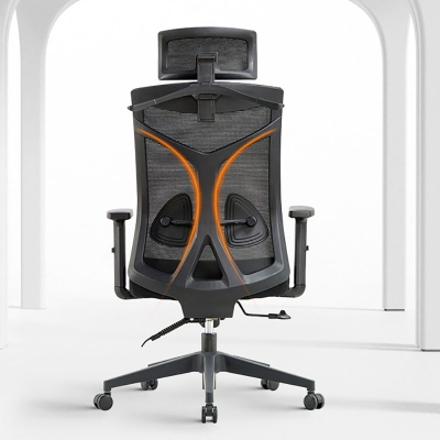 Nowoczesne krzesło biurowe Siatkowe krzesło komputerowe Ergonomiczne krzesło biurowe w kolorze czarnym/szarym
