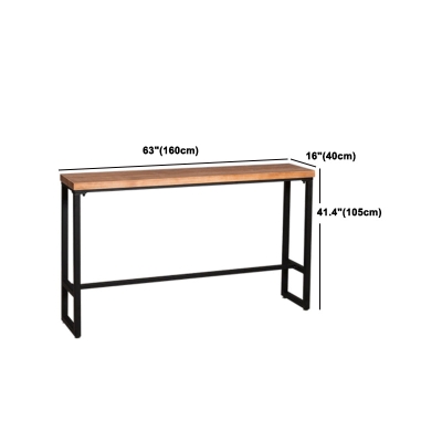 Industrielles Bartisch-Set aus Holz, 1/2/4/5-teilig, rechteckiger Bartisch und r&uuml;ckenfreie Barhocker